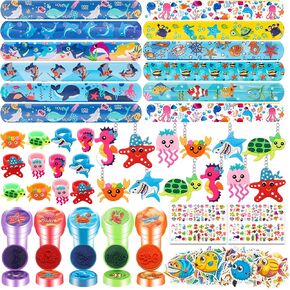 88Pcs Under the Sea Party Favors for Kids, Ocean Sea Animals Themed Party Supplies for Boys Girls, Cute Sea Animal Party Favors for Birthday Party Supplies School Rewards Prize for Kids