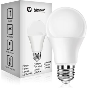 Full Spectrum Light Bulb, 6000K Natural Sunlight Bulbs, 9W 60W Equivalent LED Light Bulb, Natural Light Bulbs A19, E26/E27 LED Light Bulbs for Home, 3 Pack