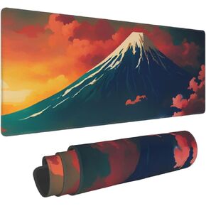 Beautiful Pink Clouds Art Gaming Mouse Pad XL, Large Non Slip Rubber Mousepad, Stitched Edges Mouse Pads, Long Extended Mouse Pad,31.5'' X 11.8''