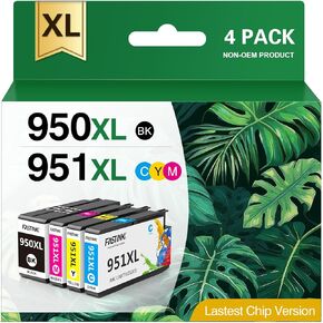 950XL 951XL Combo Pack Compatible for HP 950XL 951XL Ink Cartridge Replacement for HP OfficeJet Pro 8600 8610 8620 8100 8630 8660 8640 8615 76DW 251DW (950 XL 951 XL,Black, CMY)