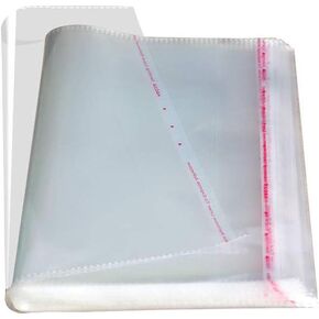 100PCS Transparent Clear Self Sealing Flat Cello/Cellophane OPP Plastic Packaging Bag PE bags For Clothing Store T-shirt Storage Envelope Electronic Sample Gift Card Wrap(8x12 inch /20x30cm)