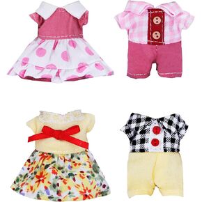 E-TING Family Set, Sweet Mother-Daughter Cool Father-Son Family Dress Up Set for 3-Inch and 2.25-inch Figure Town Series
