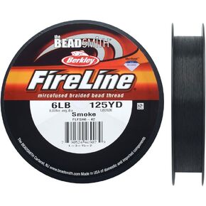 Fireline Braided Beading Thread, 6 LB Test and .008" Thick, 125 Yards, Smoke Gray