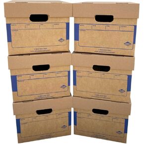 Office Moving & Storage Boxes (6 Pack) Miracle File Moving Boxes