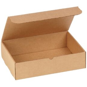 Aviditi Brown Kraft Literature Mailing Boxes, 15 1/8 x 11 1/8 x 4 Inches, Pack of 50, Crush-Proof, For Shipping, Mailing and Storing