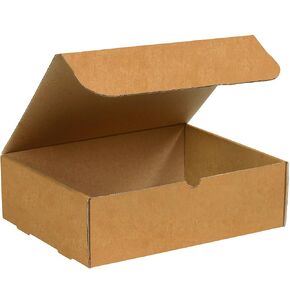 Boxes Fast BFM13104K Corrugated Cardboard Literature Mailers, 13 x 10 x 4 Inches, Tuck Top One-Piece, Die-Cut Shipping Boxes, Large Brown Kraft Mailing Boxes(Pack of 50)