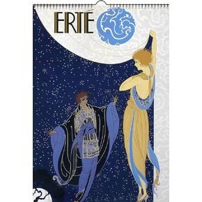 2025 Wall Calendar [12 pages 8"x12"] Erte Art Deco Illustration Fine Artwork Vintage Poster M-651