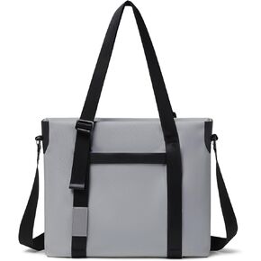 Laptop Tote Bag Women & Men 17"-17.3" Waterproof Work Teacher Bag PU Leath Computer Shoulder Bag for Office, College