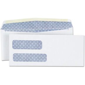 Universal UNV36301 3.88 in. x 8.88 in. #9 Commercial Flap Gummed Double Window Business Envelopes - White (500/Box)
