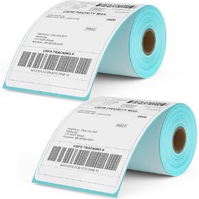 4" x 6" Thermal Labels, Direct Thermal Shipping Labels, 4 x 6 Shipping Labels Roll Great Use for Postage - Compatible with MUNBYN Rollo Zebra Printer, 250 Labels/Roll, 2 Rolls