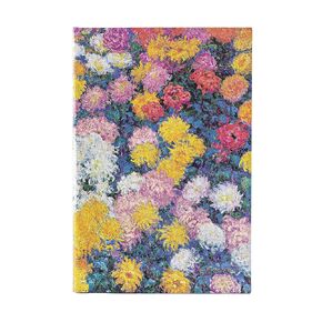 Paperblanks | Monet’s Chrysanthemums | Monet’s Chrysanthemums | Hardcover Journals | Midi | Lined | Elastic Band | 144 Pg | 120 GSM