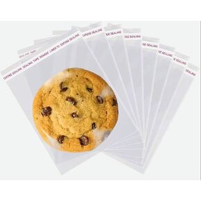 220 Pcs 4x6 inch Cookie Bags Self Sealing Clear Cellophane Bags for Packaging Cookies, Candies and Party Favor (4x6 inch Clear BOPP)
