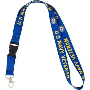 Desert Cactus United States Navy Lanyard US Navy Car Keys ID Badge Holder Keychain Detachable Breakaway Snap Buckle (Veteran Lanyard)