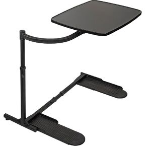 Stander Wonder Tray, Adjustable Swivel Table, Extra-Large Computer Stand, Couch Desk & Gaming Bench, TV-Trays for Eating on Couches, Chairs, Recliners with Laptop Wedges and Cup Holder, XL, Black