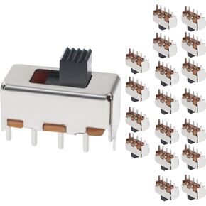 WOWOONE 20 Pcs 5mm High Knob Vertical Slide Switch 3 Pin 2 Position 1P2T SPDT Panel (Pack of 20) CYT1107