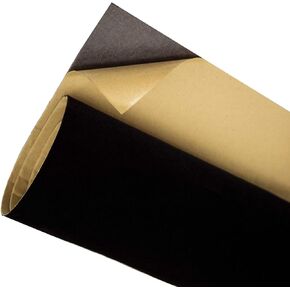 Self Adhesive Felt Fabric, Soft Velvet Drawer Liner, DIY Velvet Fabric for Art & Crafts, Jewelry Box Felt Liner, Solid Color Felt Wallpaper 17.7" x 158" (Black
