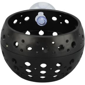 Fockety Betta Hideout, Fish Aquarium Cave with Suction Cup, Betta Fish Tunnel Betta Fish Decoration Betta Fish Shelter Aquarium Fish House Fish Lounge for Side Panels (Black)