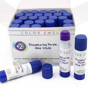 Color Swell Bulk Glue Stick - 30 Pack - Disappearing Purple