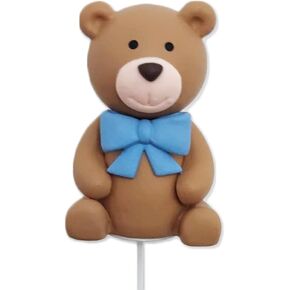 Baby Bear Cake Topper Boy for Birthday Baby Shower Baby Boy Blue (Blue bear)