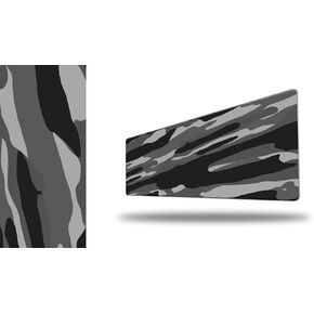 Black Grey and White Gaming Mouse Pad Large XL Camo Gray Long Extended Pads Desk Mat Camouflage Big Mousepad for Home Office Decor Accessories Gamer (Camo 3)