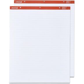 Universal UNV35601 27 in. x 34 in. Easel Pads/Flip Charts - White (2/Carton)