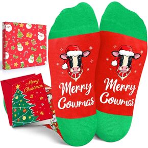 HAPPYPOP Fuzzy Socks Cow Socks Women Cow Print Socks, Funny Cow Print Gifts Cow Gifts for Cow Lovers Gifts