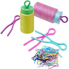 120 PCS Bobbin Thread Holders, Plastic Bobbin Clips Thread Holders, colorful Sewing Products Thread Holder for Thread Spool Organizing (colorful)