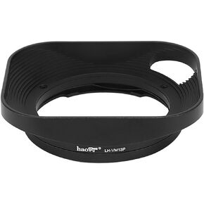 Haoge Square Metal Lens Hood for Voigtlander 35mm F2.0 35mm F1.5 28mm F2.0 Type I & II Ultron Aspherical Vintage Line VM Mount Lens LH-VM13P-W Silver Bayonet Design Replace LH-12 LH-4N in Kuwait