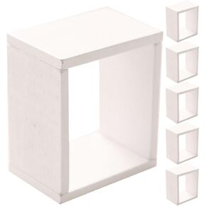 TOYANDONA 6pcs Dollhouse Miniature Storage Rack Floating Shelves Doll House Wall Rack Bookshelf Display Dollhouse Furniture Accessories White Miniature 1:12 Dollhouse Cabinet Bookshelf Storage Rack