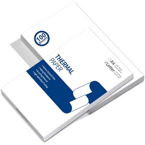 ورق طابعة حرارية Odaro - ورق قابل للطي المستمر مع Q302، M832، M08F، MT800 والطابعات المحمولة الأخرى، ورق كمبيوتر 8.5 × 11 ورق حراري أبيض (100 ورقة، ورق مكتب بحجم حرف أمريكي)