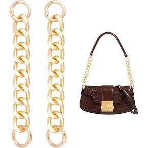 UNICRAFTALE 2Pcs 6.24"Bag Extender Chain Purse Strap Extenders for Handbags Purse Extender Chain Golden Purse Extender Replacement Accessory Bag Chain Straps for Purse Clutch Handbag Supplies