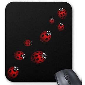 lisaKim Ladybug Art Office&Gaming Rectangle Mouse Pad in 250mm200mm3mm