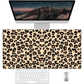 Forest Desk Pad Protector, Stitched Edges Mouse Pad, Large Office Desk Mat, Non-Slip Desk Blotter, Laptop Desk Pad, Desk Writing Pad for Office and Home (31.5" x 15.7")