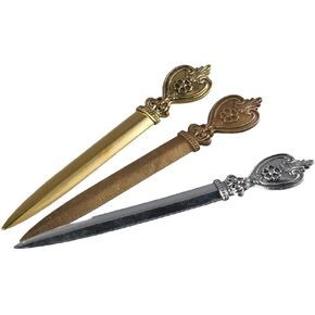 dohobby 3PCS Vintage Letter Opener Metal Envelope Opener Retro Mail Opener Slitter for Gift Office Home DIY Supplies