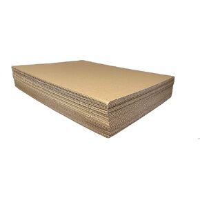 Corrugated Cardboard Filler Insert Sheet Pads 1/8" Thick - 17 x 11 Inches for packing, mailing, and crafts - 25 Pack
