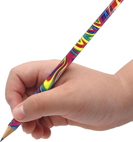 RoseArt Scribble Stuff Fashion Pencil Pack, Fun Blue Marble Edition, Unsharpened Back To School, 12 Count in Saudi Arabia