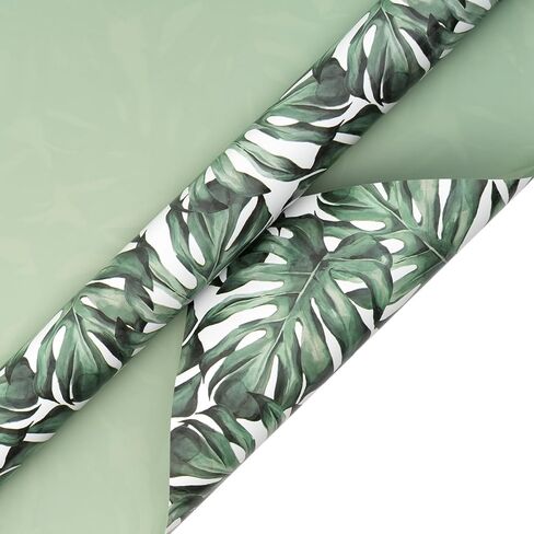LeZakaa Reversible St. Patrick's Wrapping Paper, Luck Truck, Four-leaf Clovers, Green Solid Color for St. Patrick's Day Gift Wrap, DIY Craft, Mini Roll, 17 inches x 32.8 Feet (46.45 sq.ft.) in Saudi Arabia