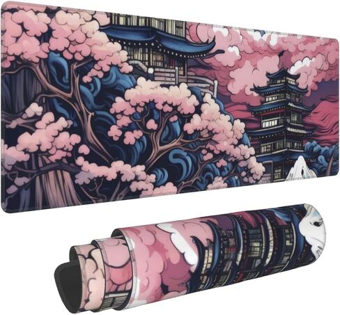 Beautiful Pink Clouds Art Gaming Mouse Pad XL, Large Non Slip Rubber Mousepad, Stitched Edges Mouse Pads, Long Extended Mouse Pad,31.5'' X 11.8'' in Saudi Arabia