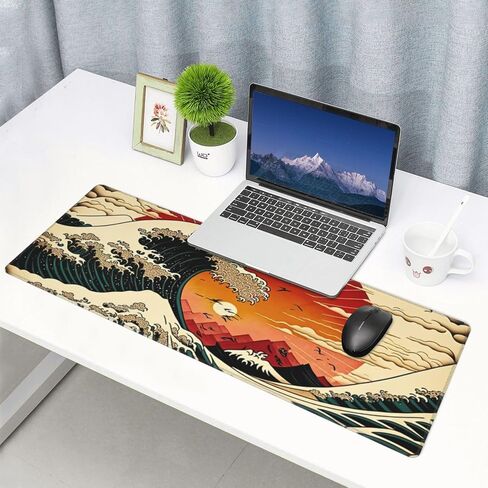 Beautiful Pink Clouds Art Gaming Mouse Pad XL, Large Non Slip Rubber Mousepad, Stitched Edges Mouse Pads, Long Extended Mouse Pad,31.5'' X 11.8'' in Saudi Arabia