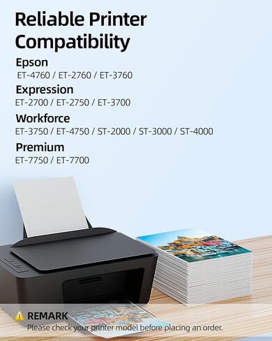 بديل زجاجة حبر أسود 502 متوافق مع Epson 502 للاستخدام مع EcoTank ET-4760 ET-2760 ET-2750 ET-3760 ET-3750 ET-4750 ET-2700 ET-3700 ET-15000 ET-3710 ET-2850 ET-3830 ET- طابعة 3850 in Saudi Arabia