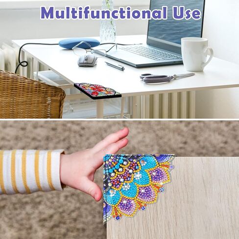 Fennoral 4 قطع الماس المرجعية مجموعات للبالغين والأطفال الماس الزاوية الإشارات المرجعية DIY المرجعية الماس الفن مجموعات لهدايا عيد ميلاد المنزل مكتب المدرسة القراءة الحرفية in Kuwait