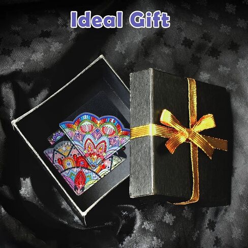 Fennoral 4 قطع الماس المرجعية مجموعات للبالغين والأطفال الماس الزاوية الإشارات المرجعية DIY المرجعية الماس الفن مجموعات لهدايا عيد ميلاد المنزل مكتب المدرسة القراءة الحرفية in Kuwait