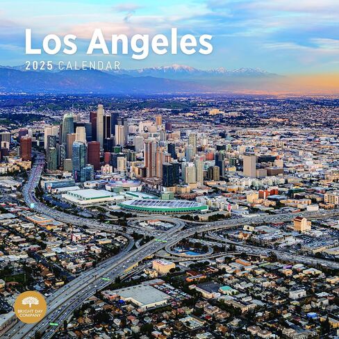 2025 Los Angeles Monthly Wall Calendar by Bright Day, 12 x 12 Inch Hollywood in Saudi Arabia