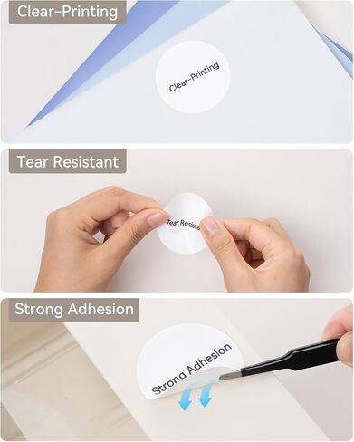 NIIMBOT Thermal Label Maker Paper 50×50 mm Round White 2Packs for B1 Label Maker in Saudi Arabia