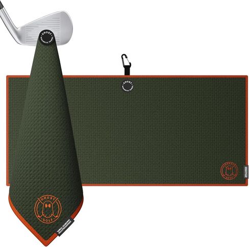 Ghost Golf Magnetic Towel (Caddie) - Premium Ultra-Absorbent Microfiber Golf Towel with Magnet for Golf Carts or Clubs - 18" x 40" Golfing Gear - Waffle Weave Pattern (Neon Pink) in Saudi Arabia