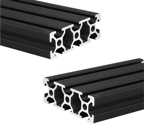 2060 Aluminum Extrusion 59.06 inch / 1500mm Length V Slot Black 2 Pack, Extruded Aluminum 20mm x 60mm 20 Series V Type Profiles Anodized European Standard Linear Rail Frame 2Pcs in Saudi Arabia