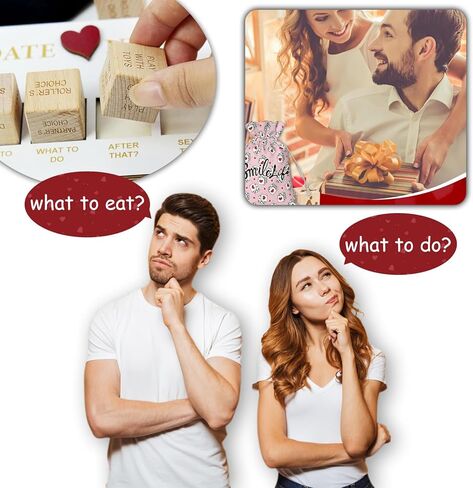 2024 تاريخ جديد ليلة النرد زوجين الحب النرد الغذاء قرار النرد هدايا عيد الحب لصديقها صديقة (6 قطعة) in Kuwait