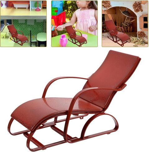 UPKOCH Dollhouse Decoration, Lounge Chair Model Mini Plastic Beach Sunbath Chair Longue Deck Chair Craft Dollhouse in Saudi Arabia