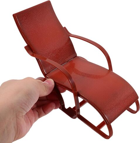UPKOCH Dollhouse Decoration, Lounge Chair Model Mini Plastic Beach Sunbath Chair Longue Deck Chair Craft Dollhouse in Saudi Arabia