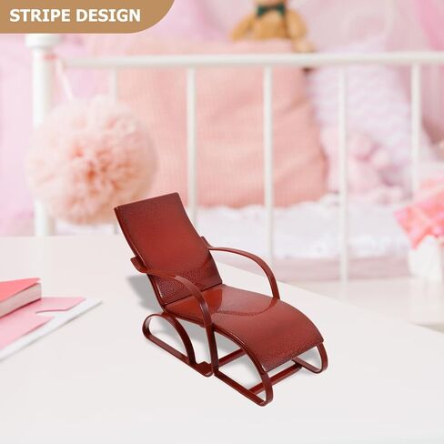 UPKOCH Dollhouse Decoration, Lounge Chair Model Mini Plastic Beach Sunbath Chair Longue Deck Chair Craft Dollhouse in Saudi Arabia